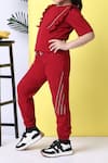 Buy_Petite Pomme_Red Cotton Designer Top And Joggers Set _Online_at_Aza_Fashions