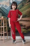 Buy Petite Pomme Red Cotton Designer Top And Joggers Set at Aza Fashions Buy_Petite Pomme_Red Cotton Designer Top And Joggers Set _at_Aza_Fashions