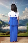Shop_Petite Pomme_Blue Cotton Embroidery And Offwhite Peplum Top With Pant Set _at_Aza_Fashions