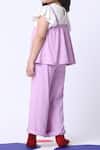 Buy_Petite Pomme_Off White Cotton Embroidery Violet Peplum Top And Pant Set _Online_at_Aza_Fashions