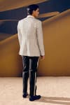 Shop_Amaare_Ivory Silk, Wool Designer Tara Tuxedo Set _at_Aza_Fashions