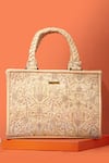Shop_Amyra_Beige Embroidery Zen Handbag _Online_at_Aza_Fashions