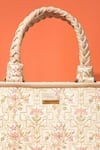 Shop_Amyra_Off White Embroidery Mogra Handbag _at_Aza_Fashions