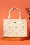 Buy_Amyra_Off White Embroidery Mogra Handbag _at_Aza_Fashions