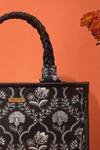 Shop_Amyra_Black Embroidery Jharokha Handbag _Online_at_Aza_Fashions