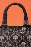 Shop_Amyra_Black Embroidery Jharokha Handbag _at_Aza_Fashions