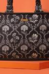 Amyra_Black Embroidery Jharokha Handbag _at_Aza_Fashions
