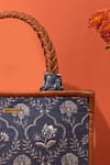 Shop_Amyra_Blue Embroidery Jharokha Handbag _Online_at_Aza_Fashions