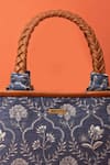 Shop_Amyra_Blue Embroidery Jharokha Handbag _at_Aza_Fashions