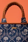 Shop_Amyra_Blue Embroidery Jharokha Handbag _at_Aza_Fashions