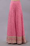 Gopi Vaid_Pink Cotton, Silk, Net Sequins, Embroidery Designer Kurta Set With Dupatta _Online_at_Aza_Fashions