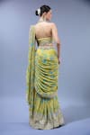 Shop_Gopi Vaid_Yellow Georgette, Cotton, Silk Sequins, Embroidery Designer Sharara Saree Set _at_Aza_Fashions