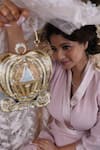 Puneet Gupta_Gold Beads Carriage Minaudiere Handbag _Online_at_Aza_Fashions