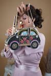 Puneet Gupta_Black Beads Car Minaudiere Handbag _Online_at_Aza_Fashions