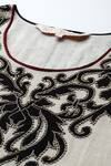 Shop_Ritu Kumar_Black Cotton Embroidery Round Neck Ecru Inlay Kurta Set With Pant And Dupatta _Online_at_Aza_Fashions