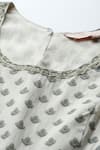 Ritu Kumar_Off White Cotton, Viscose Embroidery, Tassels Round Neck Tisya Anarkali Set _Online_at_Aza_Fashions