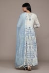Shop_Ritu Kumar_Off White Cotton, Viscose Embroidery, Tassels Round Neck Tisya Anarkali Set _at_Aza_Fashions