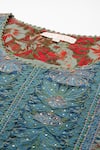 Ritu Kumar_Blue Cotton, Silk, Viscose Embroidery, Tassels Pierra Kurta Set With Dupatta _at_Aza_Fashions