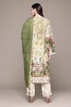 Shop_Ritu Kumar_Off White Cotton, Silk, Viscose Embroidery Pierra Kurta Set With Pant And Dupatta _at_Aza_Fashions