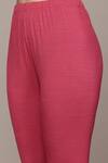 Shop_Ritu Kumar_Pink Viscose, Lycra Embroidery Round Neck Calabria Kurta With Churidar And Dupatta _Online_at_Aza_Fashions