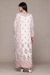 Shop_Ritu Kumar_White Viscose Embroidery Round Neck Pratika Kurta Set With Pant And Dupatta _at_Aza_Fashions