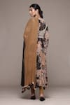 Shop_Ritu Kumar_Black Viscose, Lycra Embroidery Round Dewey Kurta Set With Leggings And Dupatta _at_Aza_Fashions