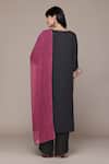 Shop_Ritu Kumar_Black Viscose Embroidery Round Neck Arith Solid Kurta Set _at_Aza_Fashions
