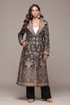 Shop_Ritu Kumar_Black Silk Embroidery Open Neck Arohi Jacket _Online_at_Aza_Fashions