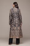 Shop_Ritu Kumar_Black Silk Embroidery Open Neck Arohi Jacket _at_Aza_Fashions