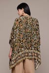 Shop_Ritu Kumar_Brown Viscose Bandeau Neck Flora Printed Kurta _at_Aza_Fashions