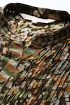 Buy_Ritu Kumar_Brown Viscose Bandeau Neck Flora Printed Kurta _Online_at_Aza_Fashions