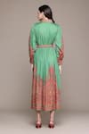 Shop_Ritu Kumar_Green Cotton Adrika Long Dress _at_Aza_Fashions