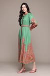 Ritu Kumar_Green Cotton Adrika Long Dress _Online_at_Aza_Fashions