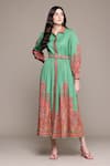 Buy_Ritu Kumar_Green Cotton Adrika Long Dress _Online_at_Aza_Fashions