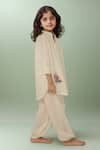 Petite Pomme_White Cotton Embroidery Moonlight Fly Kurta Set _at_Aza_Fashions