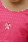 Buy_Samyukta Singhania_Pink Cotton Embroidery Hand Anarkali Set _Online_at_Aza_Fashions