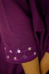Buy_Samyukta Singhania_Purple Cotton Mirrors Work Anarkali Set _Online_at_Aza_Fashions