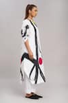 Buy_Taika By Poonam Bhagat_White Linen Embroidery Round Neck Printed Tunic And Pant Set 