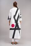 Shop_Taika By Poonam Bhagat_White Linen Round Neck Printed Embroidered Tunic And Pant Set _at_Aza_Fashions