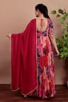 Shop_Nidhi Kejriwal_Multi Color Georgette, Organza Floral Anarkali Dress With Matching Dupatta _at_Aza_Fashions