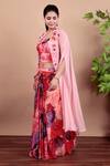 Buy_Nidhi Kejriwal_Multi Color Georgette Sequins Multicolor Floral Indo-western Set _Online_at_Aza_Fashions