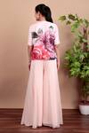 Shop_Nidhi Kejriwal_Pink Georgette, Modal, Satin, Chanderi Sequins Blush Indo-western Dress Set _at_Aza_Fashions