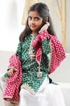 Buy_Mamma Plz_Green Chanderi, Cotton Zari Buti Contrast Sharara Set _Online_at_Aza_Fashions