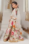 Buy_Mamma Plz_Multi Color Chanderi Zari Floral Handwoven Lehenga Set _Online_at_Aza_Fashions