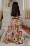 Shop_Mamma Plz_Multi Color Chanderi Zari Floral Handwoven Lehenga Set _at_Aza_Fashions