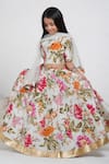 Shop_Mamma Plz_Multi Color Chanderi Zari Floral Handwoven Lehenga Set _Online_at_Aza_Fashions
