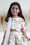 Mamma Plz_Ivory Chanderi Zari Floral Lehenga Jacket Set _Online_at_Aza_Fashions