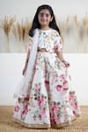 Buy_Mamma Plz_Ivory Chanderi Zari Floral Lehenga Jacket Set _at_Aza_Fashions
