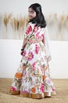Shop_Mamma Plz_Ivory Chanderi Zari Floral Lehenga Choli Set _at_Aza_Fashions