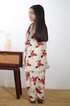 Shop_Mamma Plz_Ivory Chanderi Floral Dhoti Kurta Set _at_Aza_Fashions